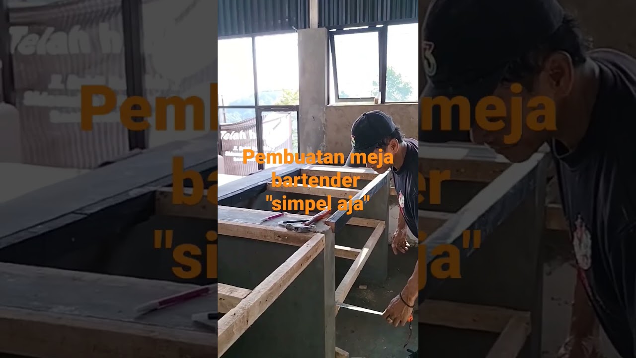 proses pembuatan meja bartender @kopijadisamarinda