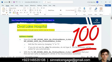 New Perspectives Excel 365/2021 | Module 6: SAM Project 1a #OvalLakeHospital #excelmodule6