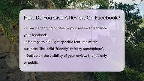 How Do You Give A Review On Facebook? - Everyday-Networking