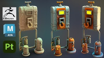 Making a Stylized Machine with Autodesk Maya 2024, Zbrush, and Substance 3D Painter