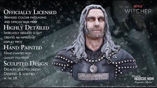 The Witcher Geralt of Rivia Bust Unboxed | Nemesis Now