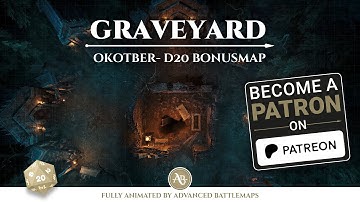 D&D | Pathfinder | +++ D20 BONUS +++ | Graveyard | Animated Battle Maps | Virtual Tabletop