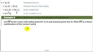 Honors Precalclulus Section 8-2 Vectors in the Coordinate Plane