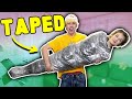 100 LAYERS OF TAPE CHALLENGE ESCAPE!!