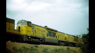 Union Pacific Freight Trains Cajon Pass, Color, Sound 1970s Nick Muff