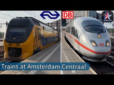 NS and DB Trains at Amsterdam Centraal | NS | DB | Netherlands