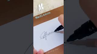 Letter M Signature / How to Write Letter M / Signature Idea for Madissson #shorts   #signatureideas