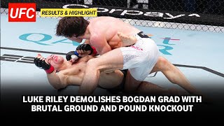 Ufc Qatar Results Dream Debut Luke Riley Brutally Knocks Out Bogdan Grad
