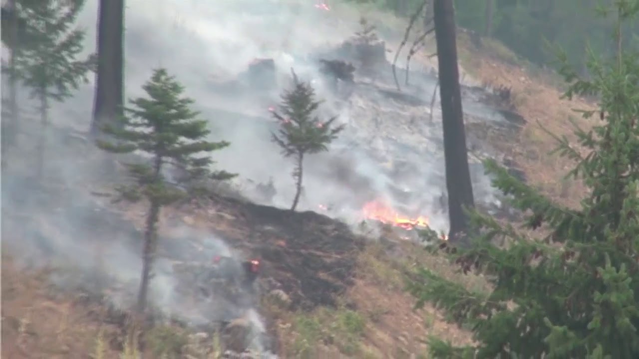Raw video of Jolly Mountain Fire