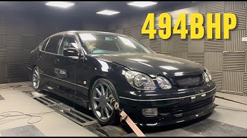 494BHP Toyota Aristo dyno power runs