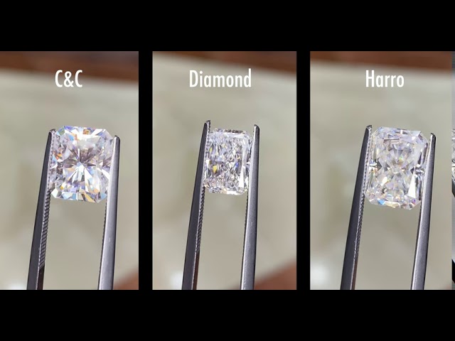 Radiant Diamond Vs Moissanite Comparison Youtube