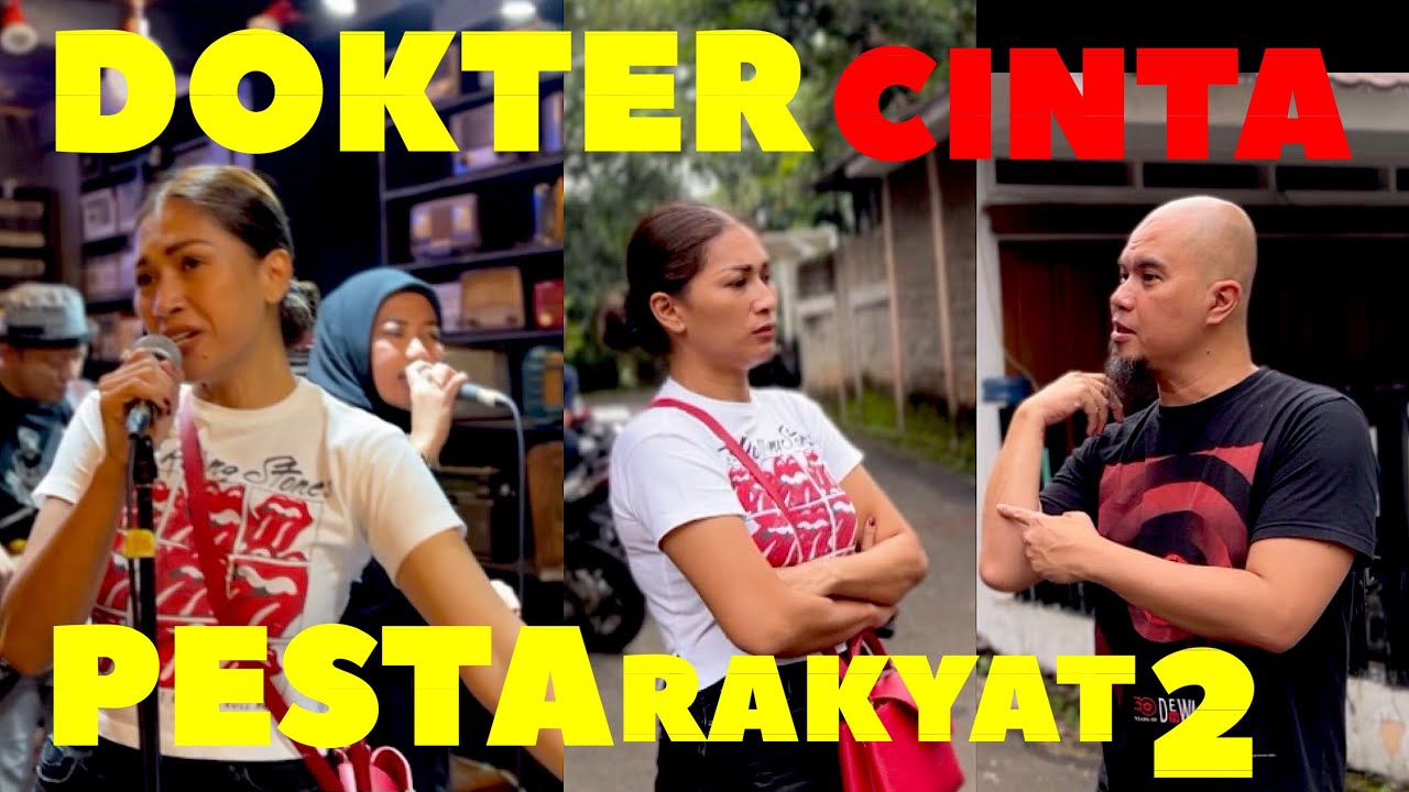 AHMAD DHANI DAMPINGI TATA PURIE (MAHADEWI) LATIHAN PESTA RAKYAT 2 BANDUNG