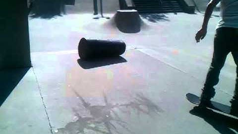 heel flip over a trash can