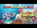 4 Popular Fun Kids Poems in 1 – Humpty, Sharks, Rain &amp; the Bus! | 🚌🌧️🐟🥚 | LitByte Productions