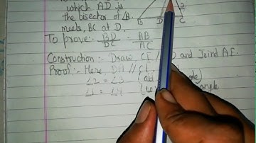 Angle-bisector theorem prove of class 10