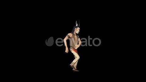 Low Poly Warrior Dance | Motion Graphics - Envato elements