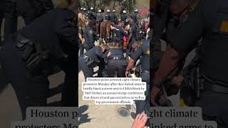 Houston police arrest eight protesters outside CERAWeek energy conference