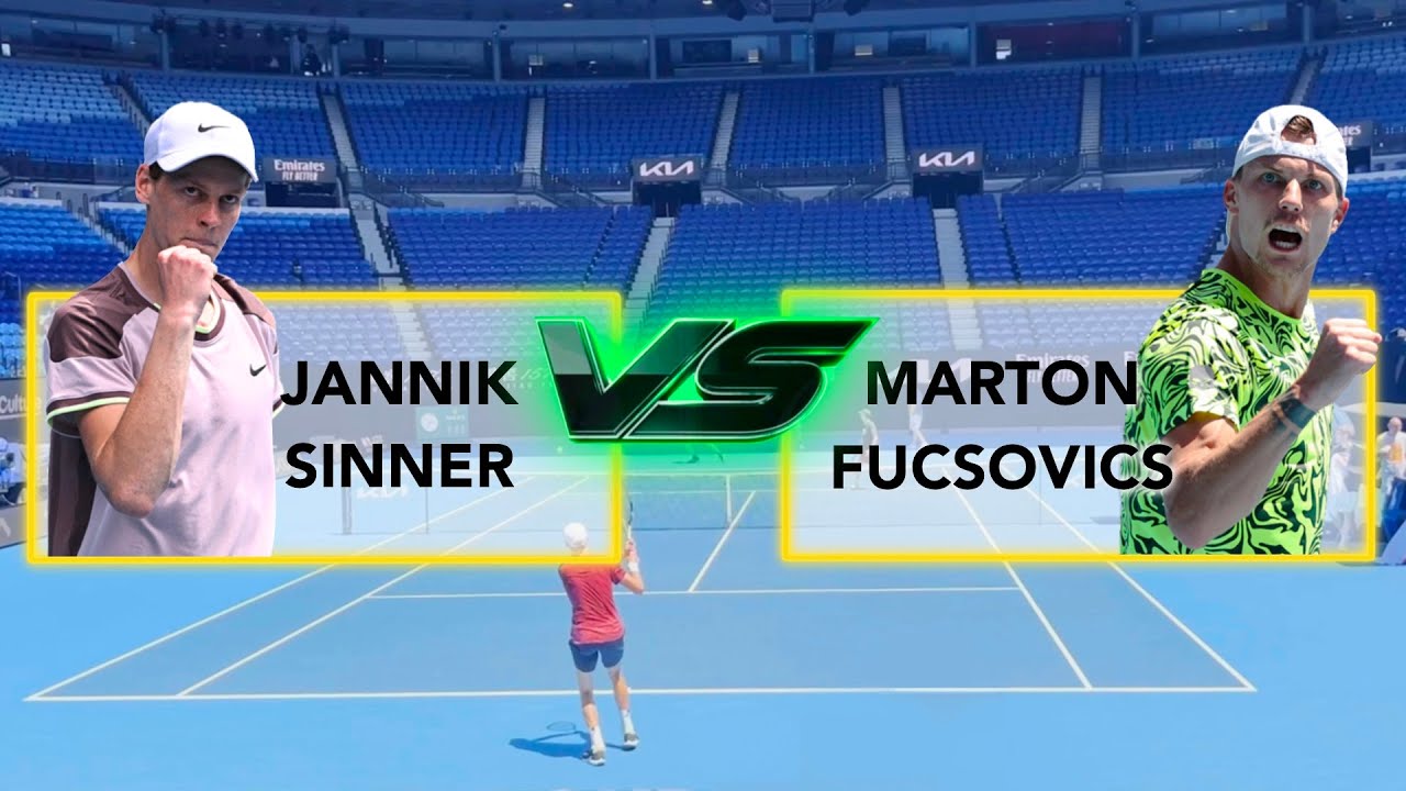 Sinner's Interesting 2-on-1 drill! - Court Level Practice - Australian Open 2024 - 12/Jan