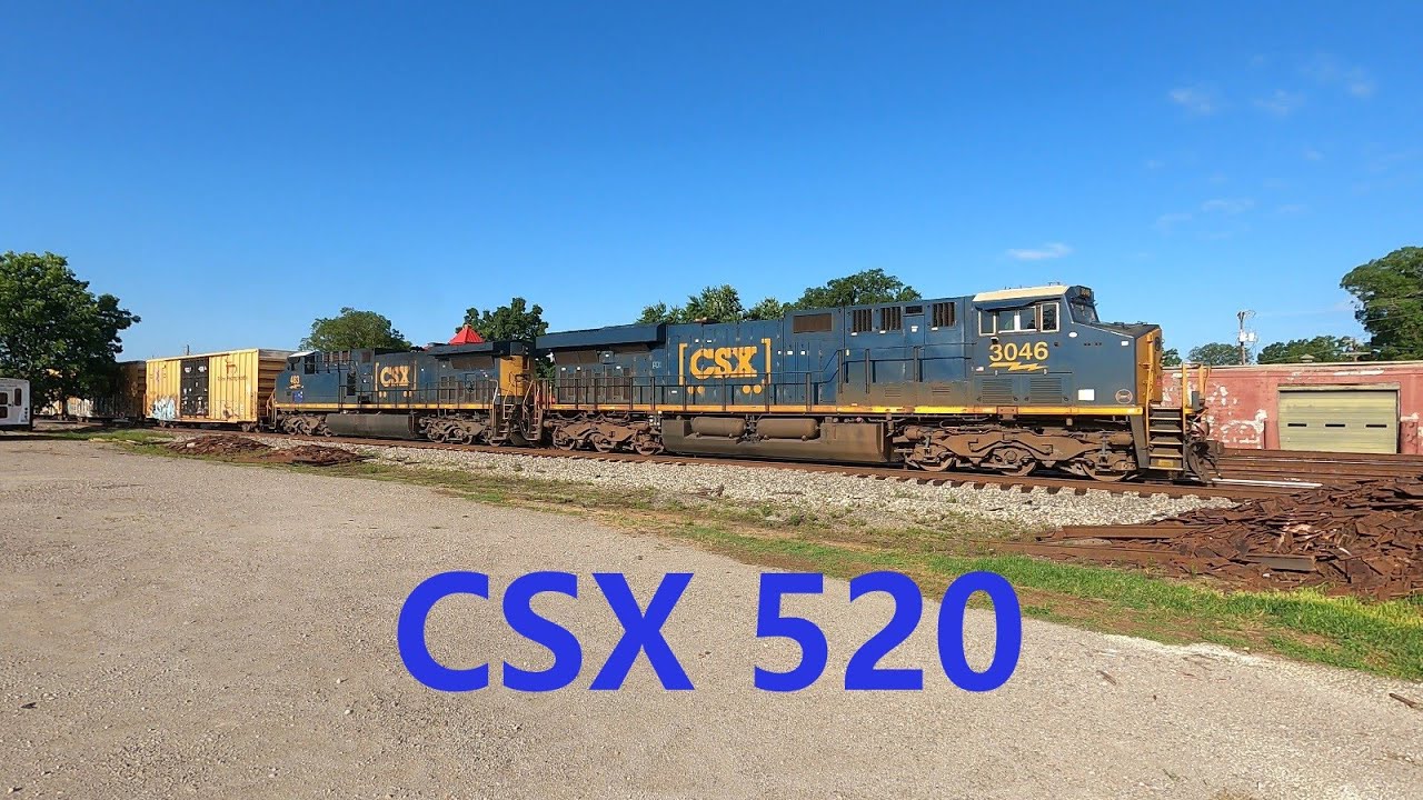 CSX 520 with 3046 & 483 in Athens - YouTube