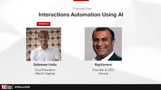 TiEcon 2021 I Day 2 I AI/ML I Fireside Chat I Interactions Automation Using AI I Kore.ai screenshot 3