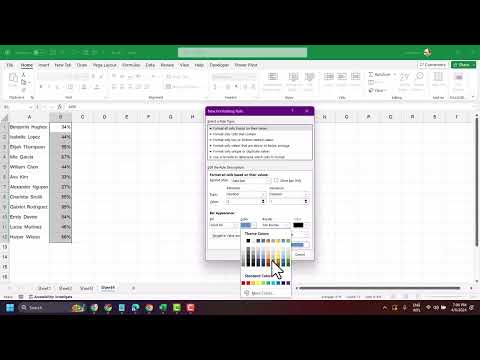 Progress Bar in Excel Cells using Conditional Formatting