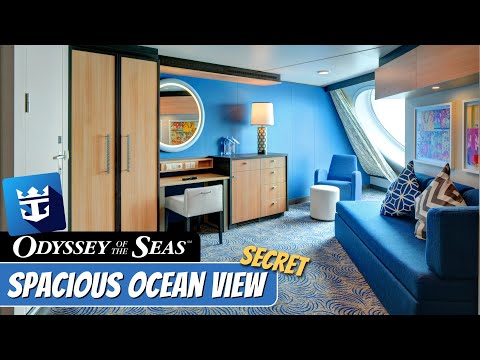 Odyssey of the Seas Spacious Ocean View, Corner walkthrough tour