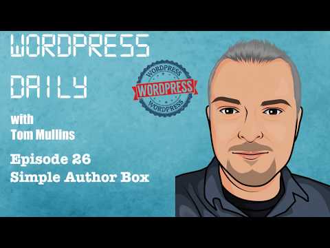 WordPress Daily 26 - Simple Author Box
