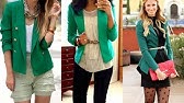 como combinar chaquetas/blazer en color verde para lucir moderna con estos  outfits.#isafashion - YouTube
