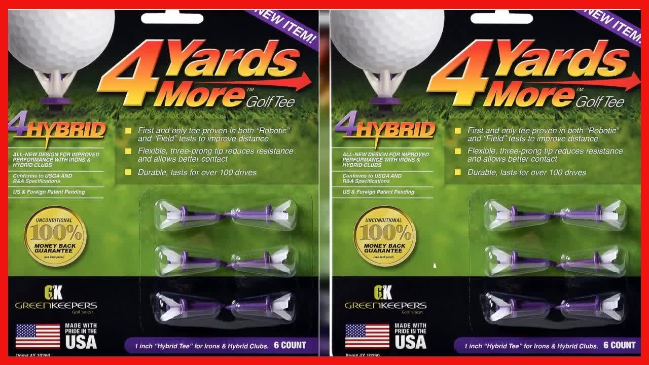 Greenkeepers 4 Hybrid Golf Tee , Purple , 1" YouTube