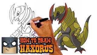 How to Draw Pokemon | Haxorus | Step by Step