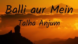 Talha Anjum - Balli Aur Mein