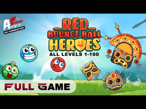 🔴Red Bounce Ball Heroes (Super Ball Adventure) - FULL GAME (all levels 1-100) / Android Gameplay