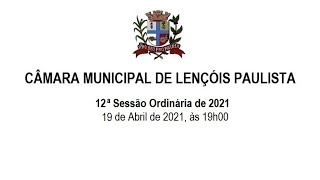 12ª Sessão Ordinária de 2021.