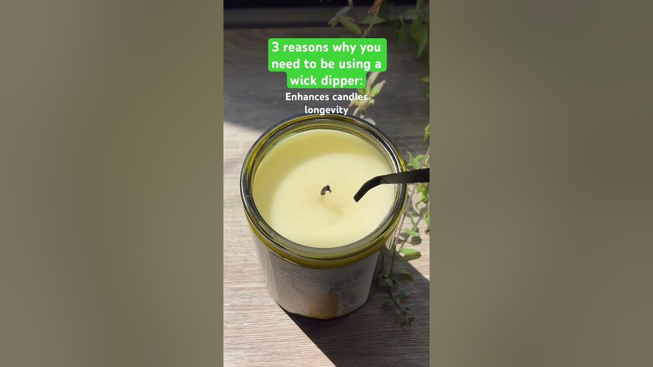 3 reasons why you need to be using a wick dipper! #candlemaking #candle  #soywax #candles 
