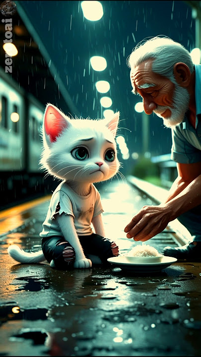 The cat rose from the streets and became a millionaire. 🐱💰#Shorts #CatShorts #CatStory #AiStori