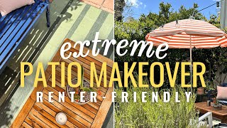 DIY Backyard Patio Makeover on a Budget!  EASY Outdoor Living Space Ideas