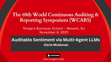 Auditable Sentiment via Multi-Agent LLMs | Darie Moldovan | WCARS 2025