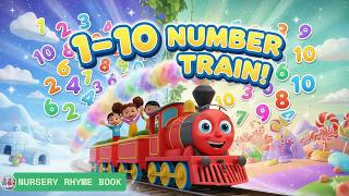 Number Train 1 to 10 🚂 | Learn Numbers for Kids | Counting Song for Toddlers | Nursery Rhyme Book