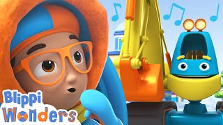 blippis snowy excavator song blippi wonders educational videos for kids