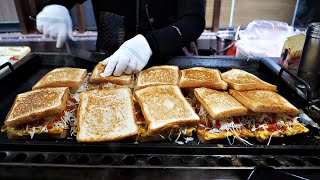 하루 딱 3시간 영업! 명동 길거리 토스트의 달인! 햄버거 토스트 / Myeongdong Hamburger Toast / Korean Street Food