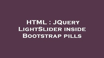 HTML : JQuery LightSlider inside Bootstrap pills