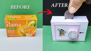 How to make locker box from soap box | Soap box coin bank | DIY coin box