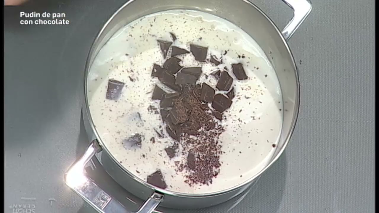 Cómo Hacer pudín de Pan con Chocolate Fácil,Receta fácil