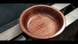 WOOD TURNING A SMALL WALNUT BOWL