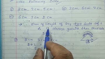 Class 7 - Exercise  6.4 - Q 1 | Is it possible to have a triangle with the following sides