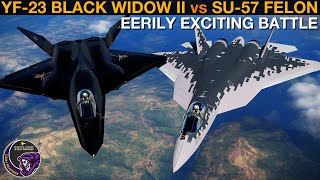 YF23 Black Widow II vs Su57 Felon: BVR Missile Battle & Dogfight | DCS
