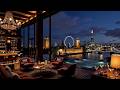 Rooftop Lounge ~ Late Night Jazz Bar Music ~ Gentle Saxophone Jazz for Relaxation and Deep Sleep