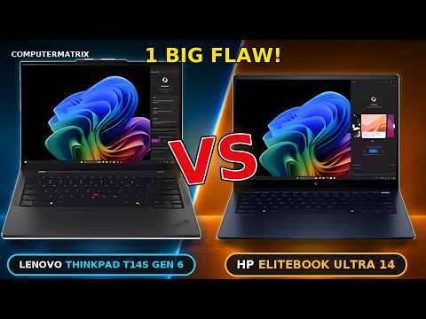 Lenovo ThinkPad T14s Gen 6 vs HP EliteBook Ultra 14 comparison video thumbnail