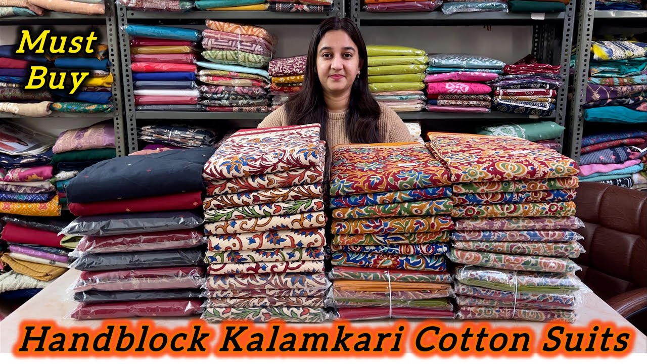 Most Demanded Handblock Kalamkari Cotton Suits 🌹Handloom cotton Suit🌹Kalamkari Cotton Suits🌹