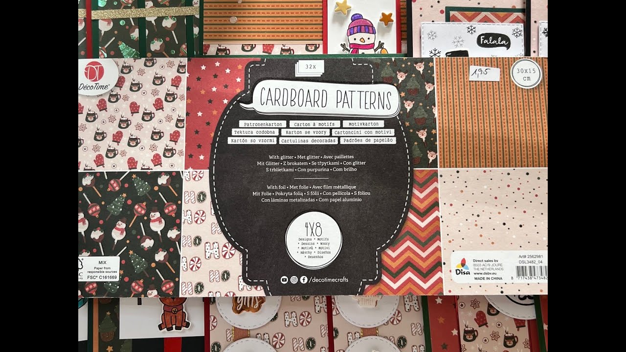 ACTION! 12 Weihnachtskarten mit einem neuen 30x15cm Block von Déco Time / Action